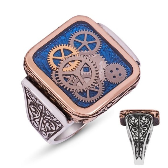 925SterlingSilver Men's Clock MachineryWheels Gear - Picture 8 of 8